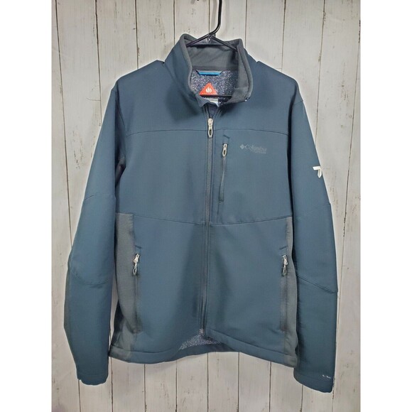 Columbia Omni Heat Thermal Comfort Soft Shell Jacket Men's Size Large Titanium - Picture 1 of 13